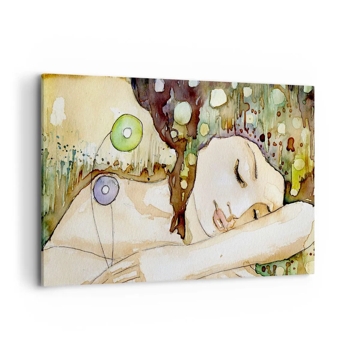 Canvastavla - Bild på duk - Smaragd-viol dröm - 120x80 cm