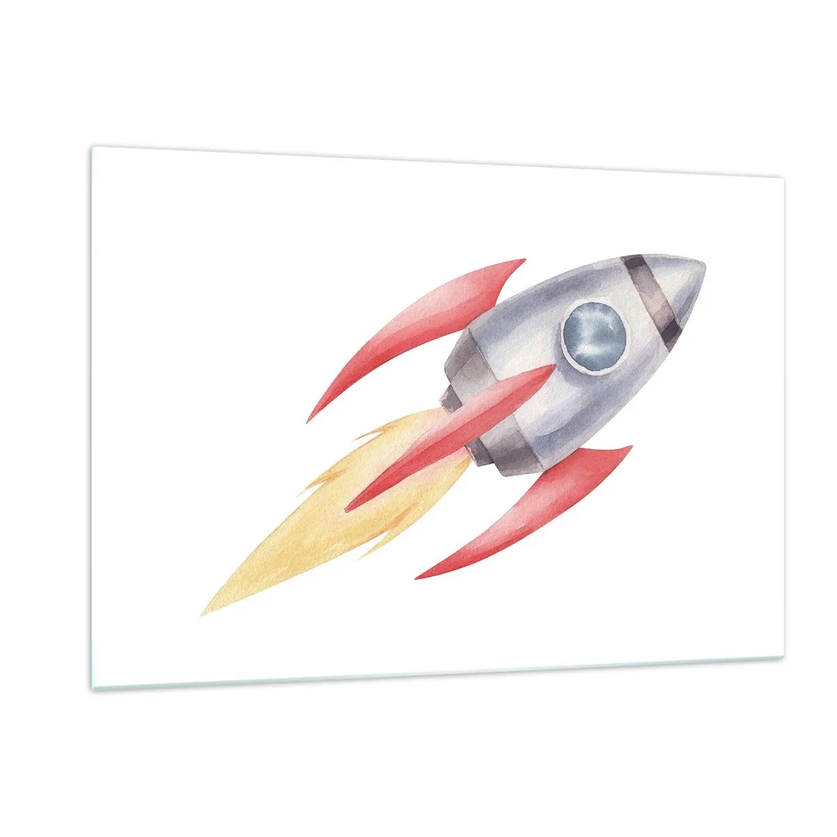 Glastavla - Bild på glas - Högre, snabbare, längre - 120x80 cm