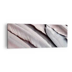 Canvastavla - Bild på duk - I rosa silver - 140x50 cm
