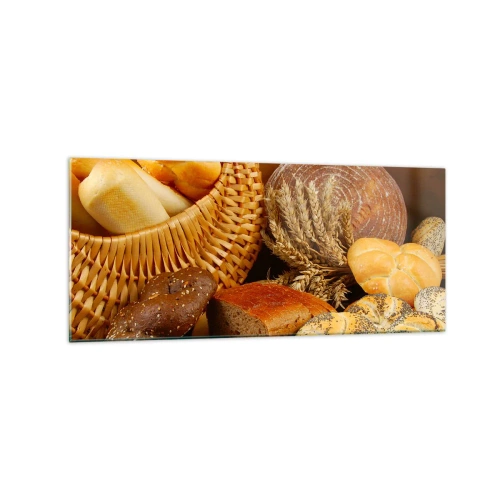 Glastavla - Bild på glas - Vi kom undan igen - 120x50 cm