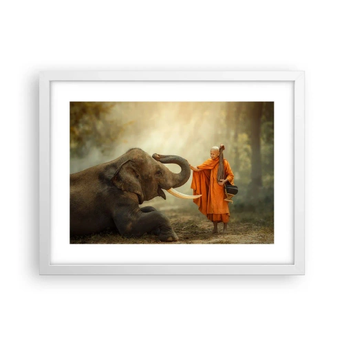 Affisch i vit ram - Ett möte under resan - 40x30 cm