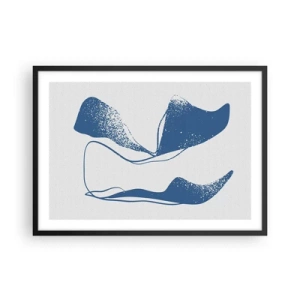 Affisch i svart ram - Bevingad abstraktion - 70x50 cm