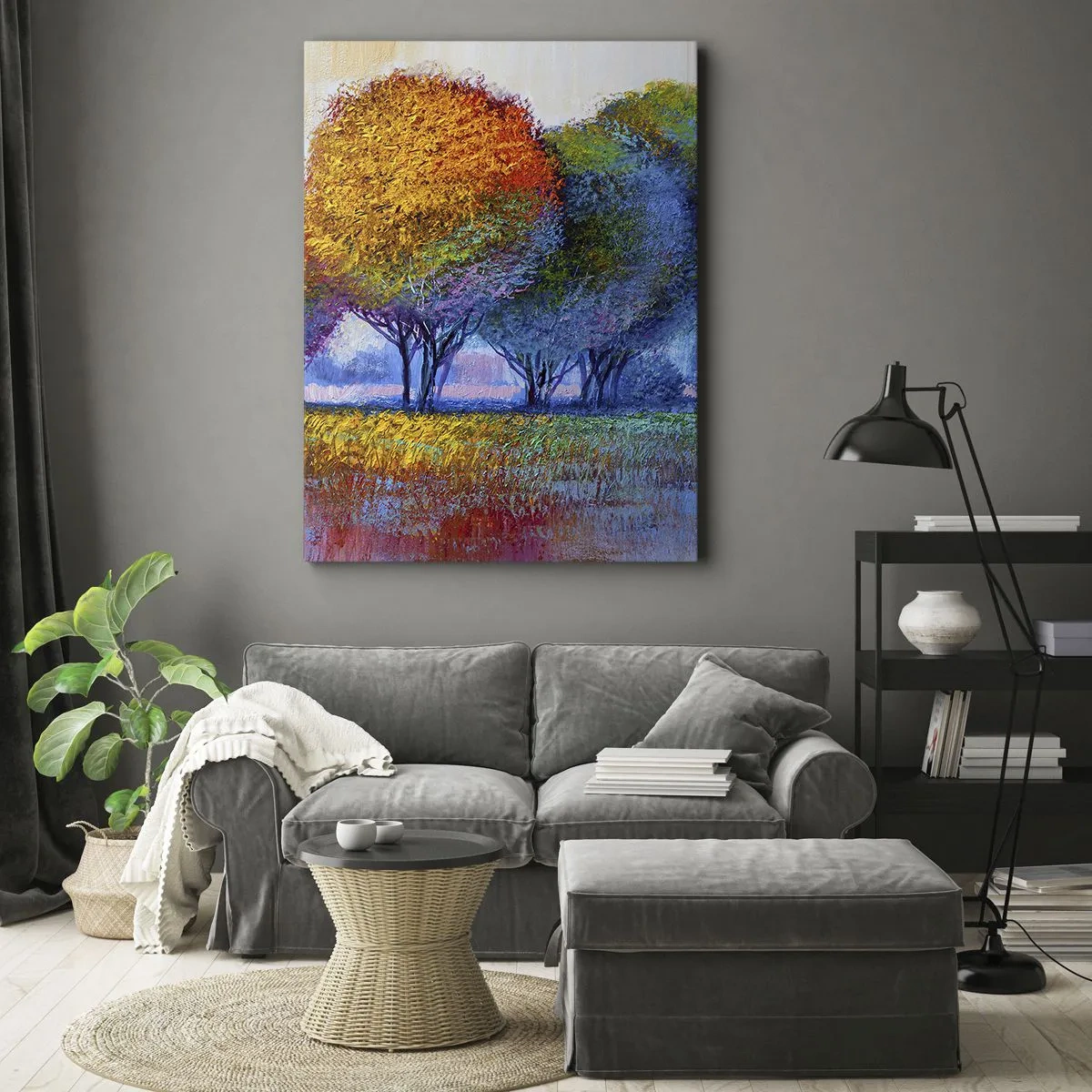 Canvastavla - Bild på duk - Glad färgbukett - 50x70 cm