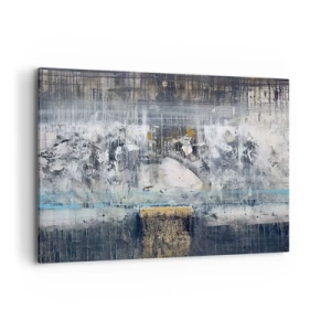 Canvastavla - Bild på duk - På is och klumpar - 100x70 cm