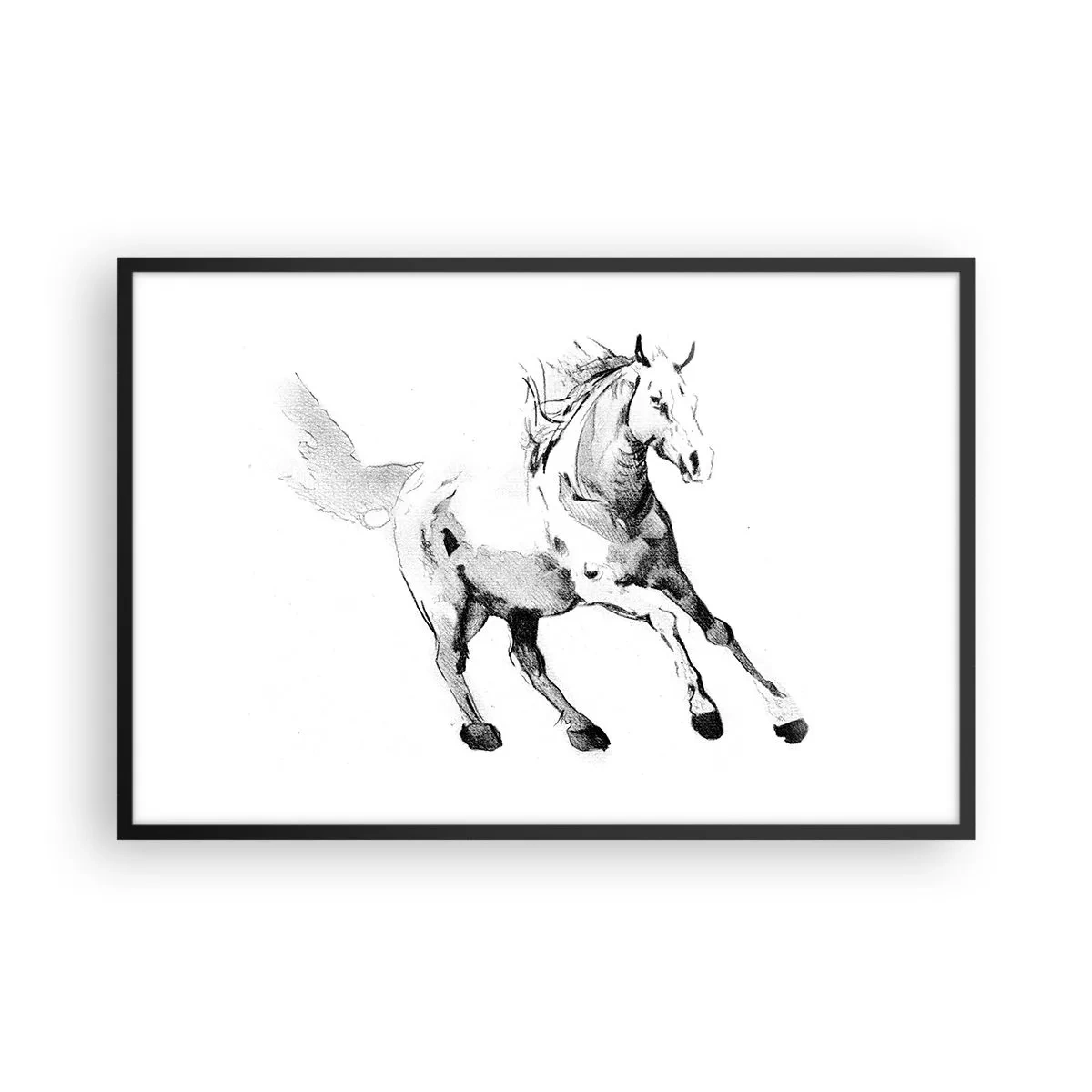 Affisch i svart ram - Obändig själ - 91x61 cm