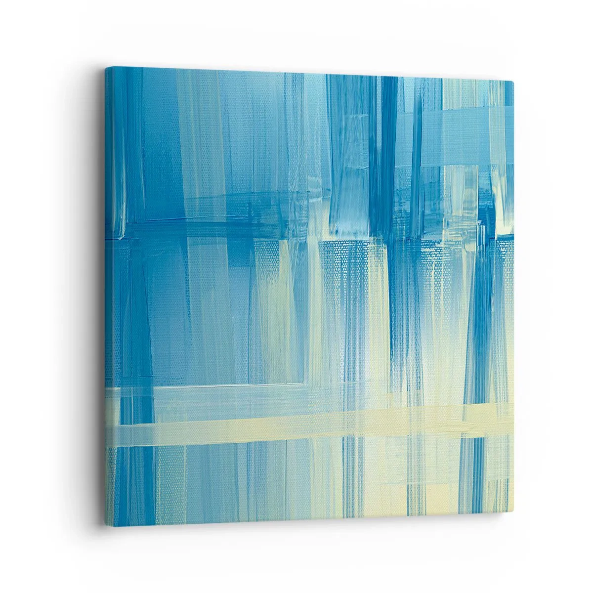 Canvastavla - Bild på duk - Komposition i turkos - 30x30 cm
