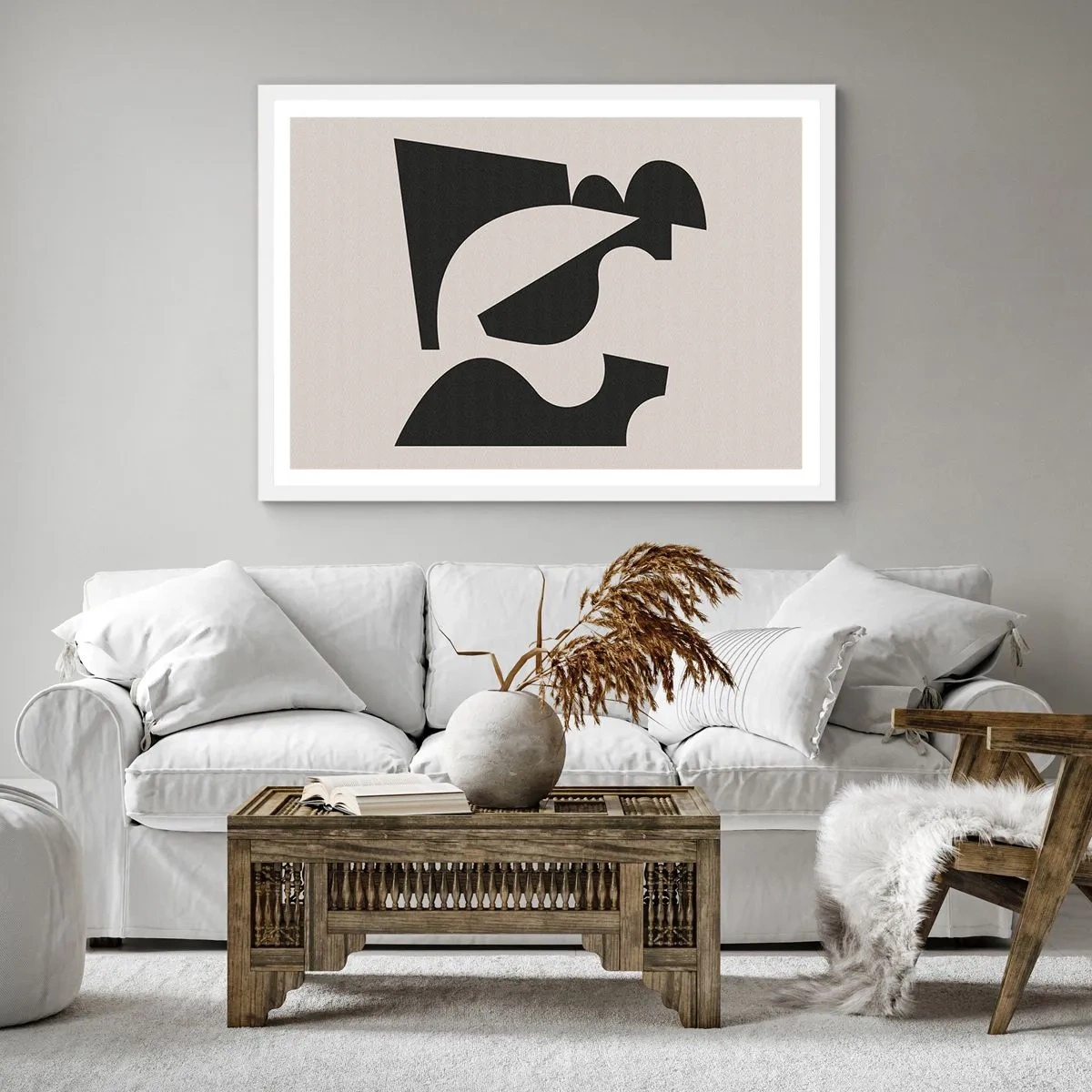 Affisch i vit ram - För självmontering - 50x50 cm