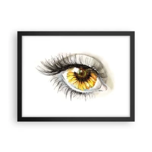 Affisch i svart ram - Blick het som sommar - 40x30 cm