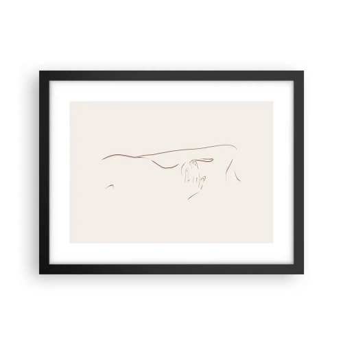 Affisch i svart ram - Begärans form - 40x30 cm