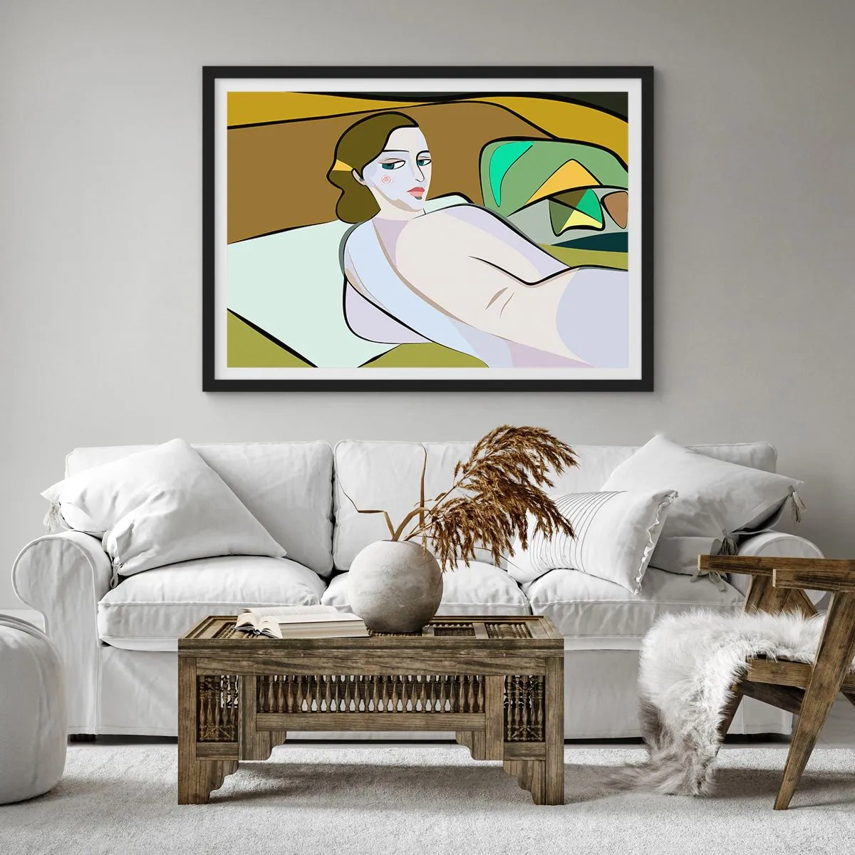 Affisch i svart ram - Intim porträtt - 70x50 cm