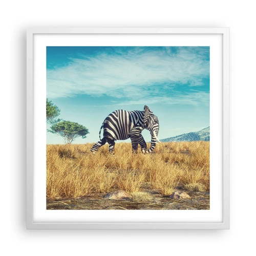 Affisch i vit ram - Grått är ute - 50x50 cm