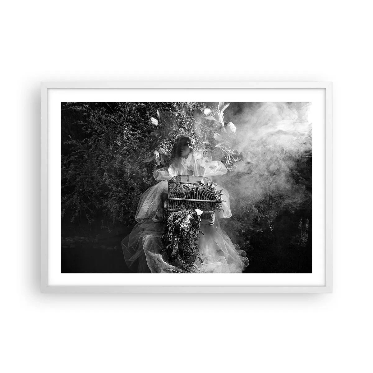 Affisch i vit ram - Bara Moder - Natur - 70x50 cm