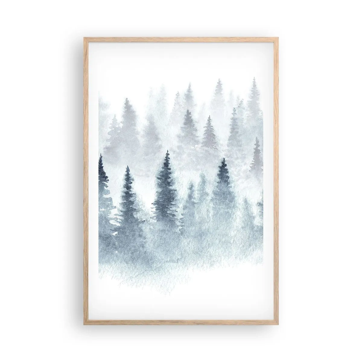 Affisch i ram av ljusek - Insvepta i dimma - 61x91 cm