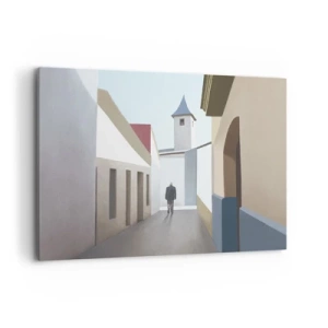 Canvastavla - Bild på duk - Solig promenad - 120x80 cm
