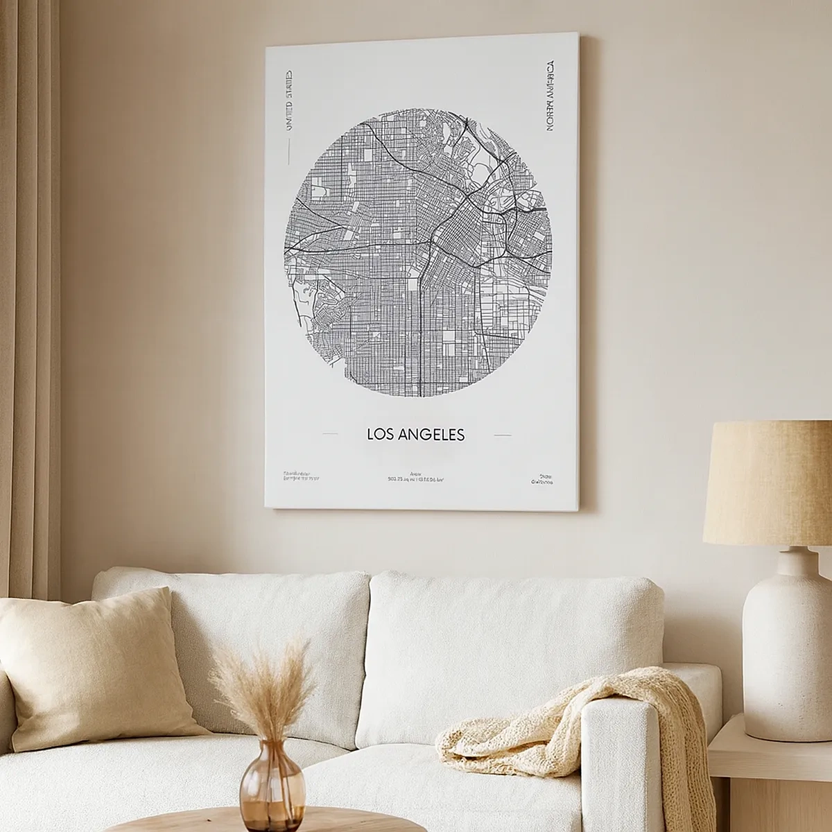 Canvastavla - Bild på duk - Los Angeles anatomi - 50x70 cm