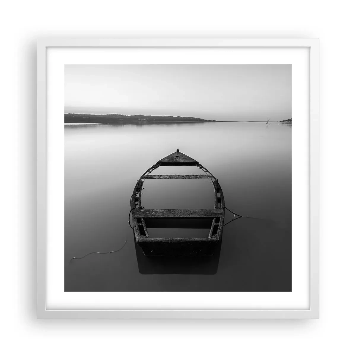 Affisch i vit ram - Längtan och melankoli - 50x50 cm