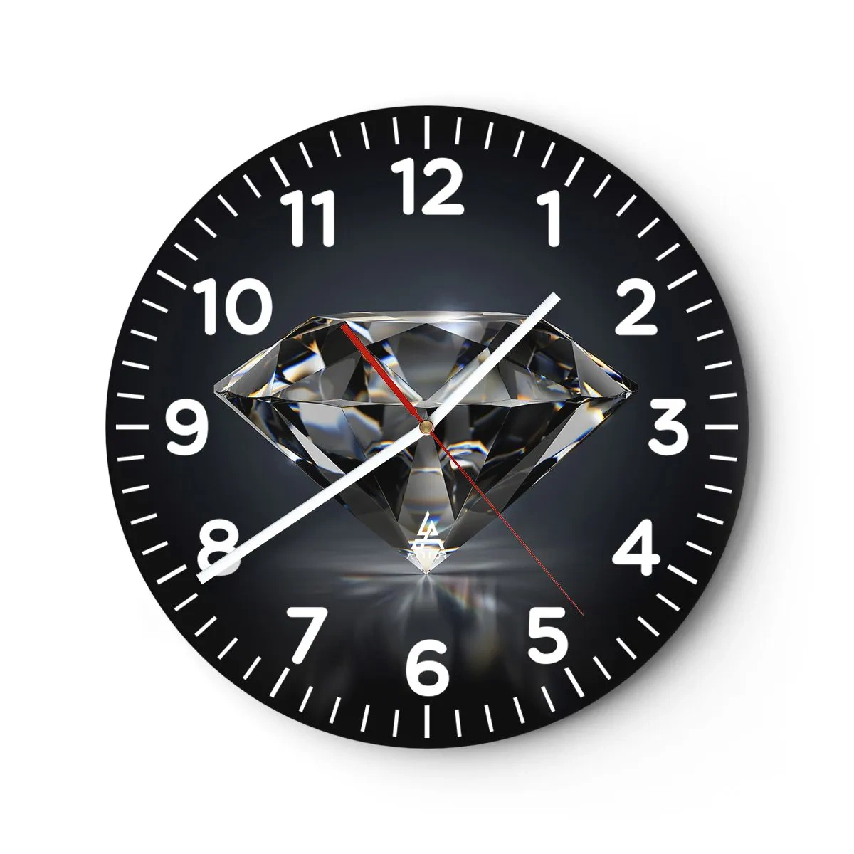 Väggklocka - Klocka på glas - Bästa flickvännen - 30x30 cm