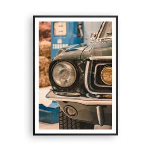 Affisch i svart ram - Ett möte med legenden - 70x100 cm