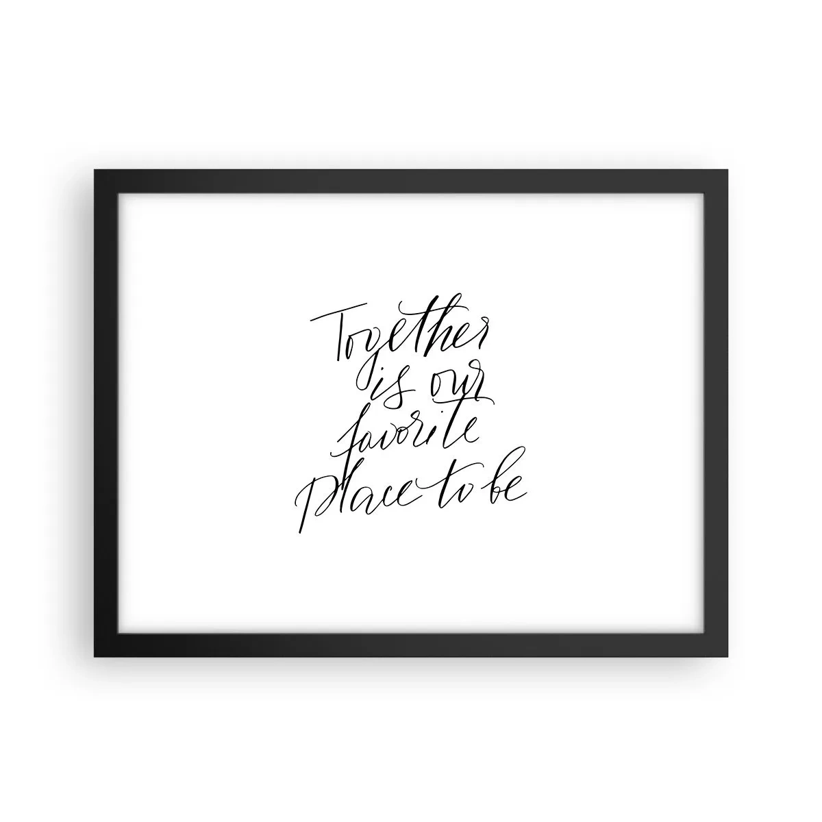 Affisch i svart ram - Känner du också det? - 40x30 cm