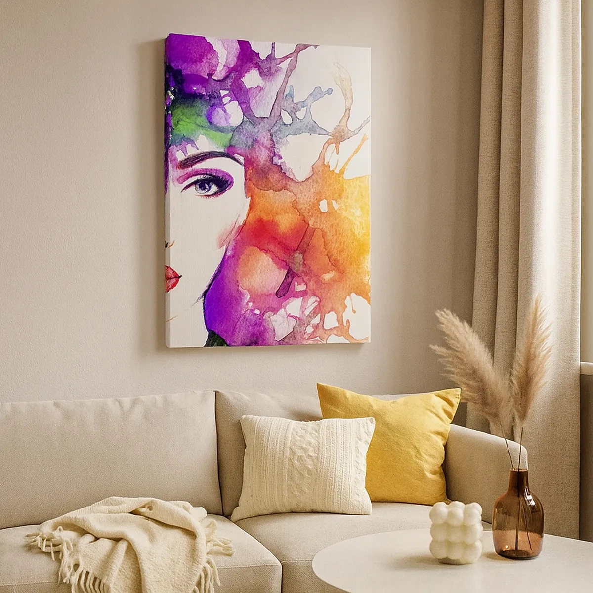 Canvastavla - Bild på duk - Med huvudet i himlen - 50x70 cm