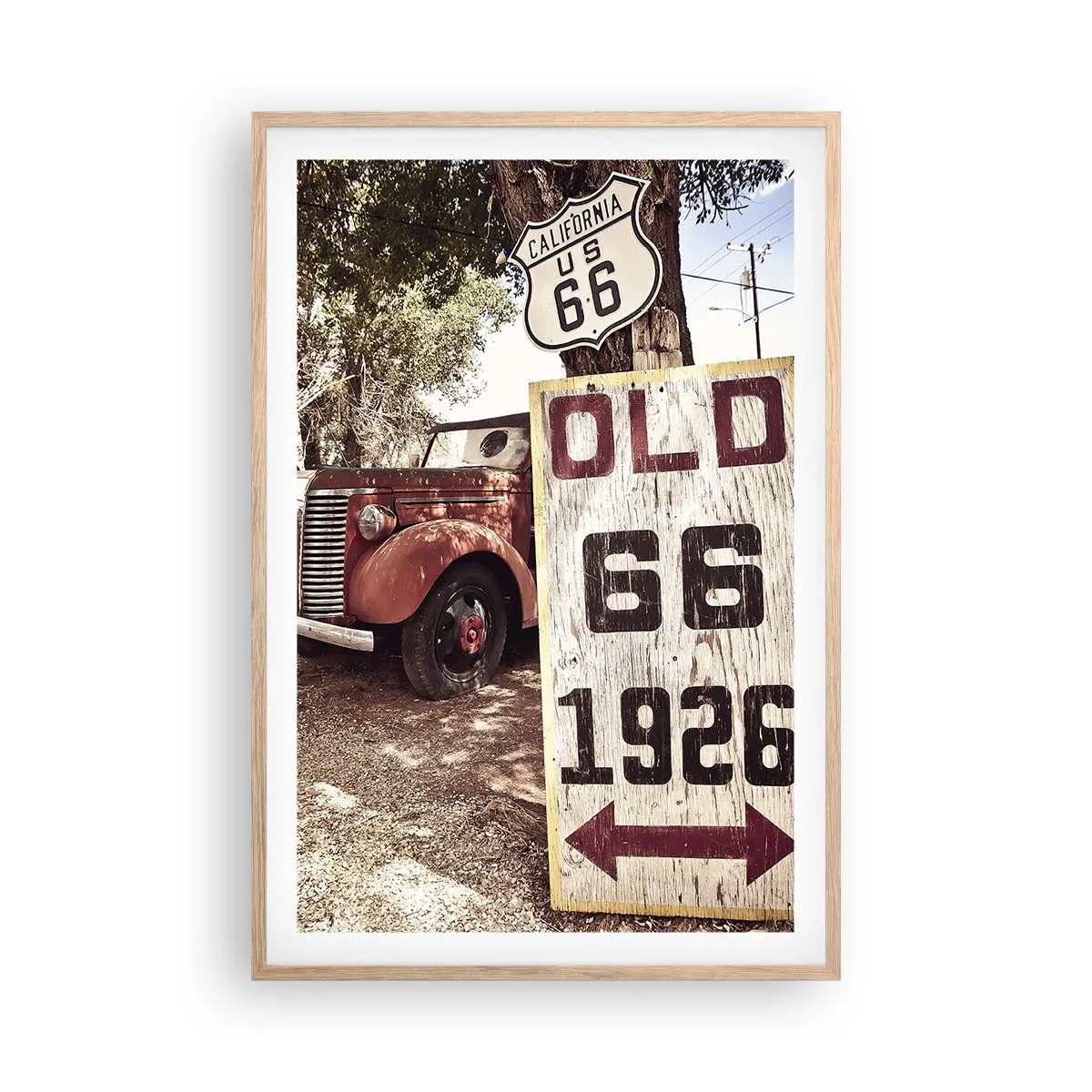 Affisch i ram av ljusek - Amerikanska provinsens legend - 61x91 cm