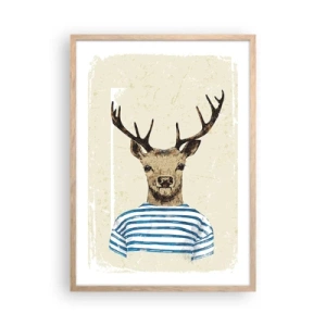 Affisch i ram av ljusek - Ty jag gillar randiga tröjor! - 50x70 cm