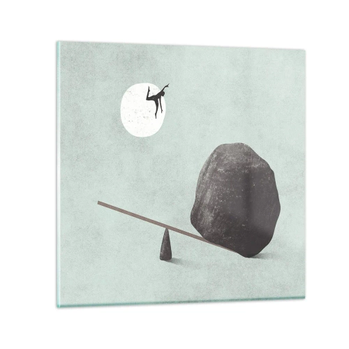 Glastavla - Bild på glas - Uppfylld dröm - 30x30 cm