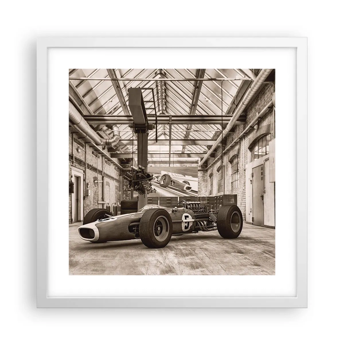 Affisch i vit ram - Segrarens vila - 40x40 cm