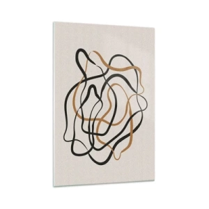 Glastavla - Bild på glas - Allt har gått fel - 70x100 cm