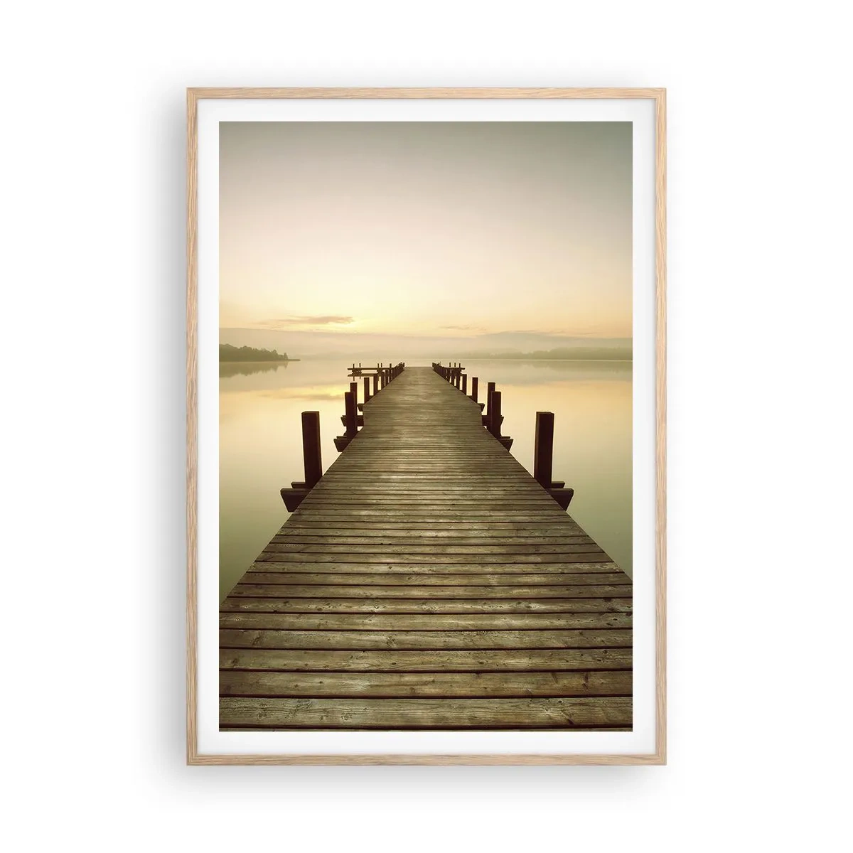 Affisch i ram av ljusek - Förgryning, gryning, ljus - 70x100 cm