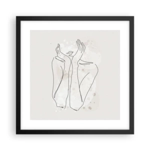 Affisch i svart ram - Drömstund - 40x40 cm