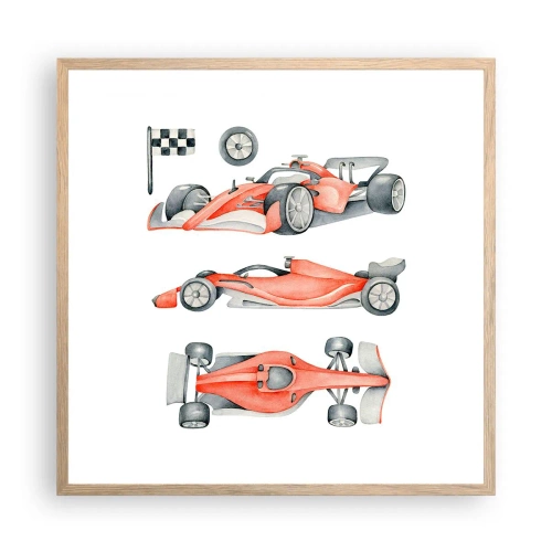 Affisch i ram av ljusek - Att komma ikapp en dröm - 60x60 cm