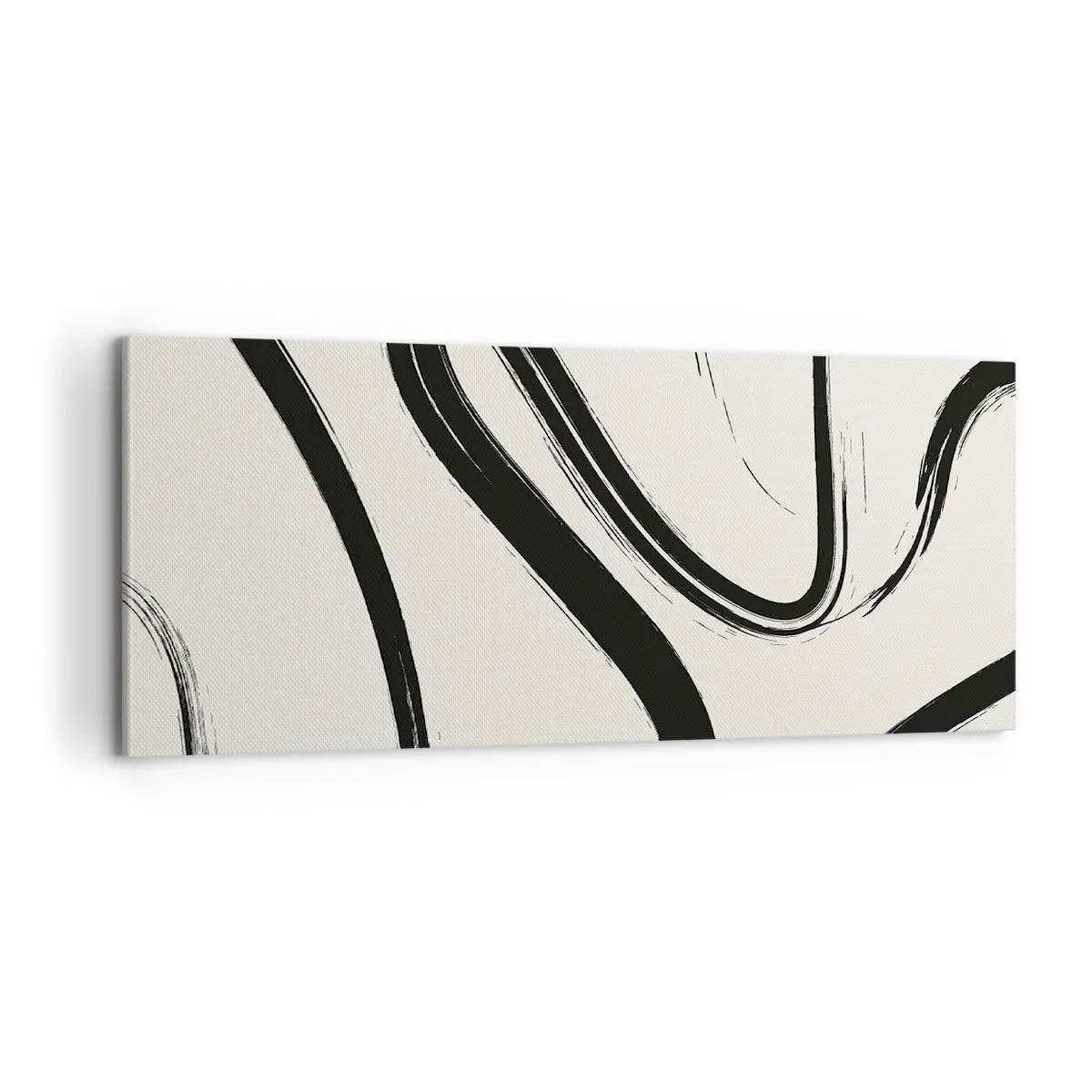 Canvastavla - Bild på duk - Svart och vit elegans - 100x40 cm