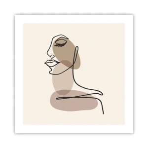 Affisch - Skönhetens säkra linje - 50x50 cm