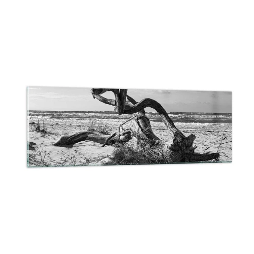 Glastavla - Bild på glas - Havets skulptur - 90x30 cm