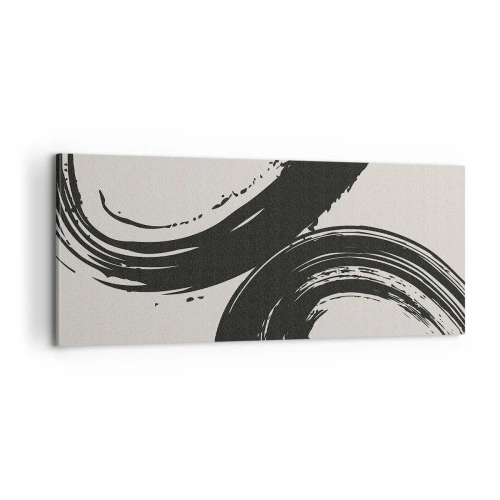Canvastavla - Bild på duk - Svepande och cirkulärt - 100x40 cm