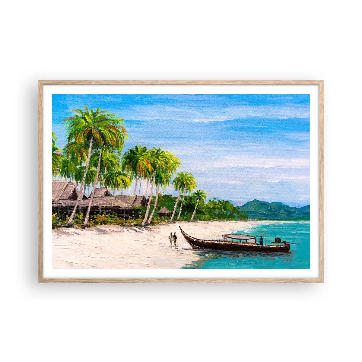 Affisch i ram av ljusek - En exotisk dröm - 100x70 cm