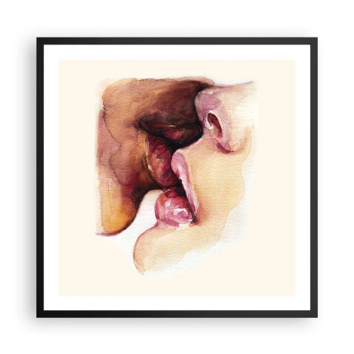 Affisch i svart ram - Som dag och natt, jord och himmel - 60x60 cm