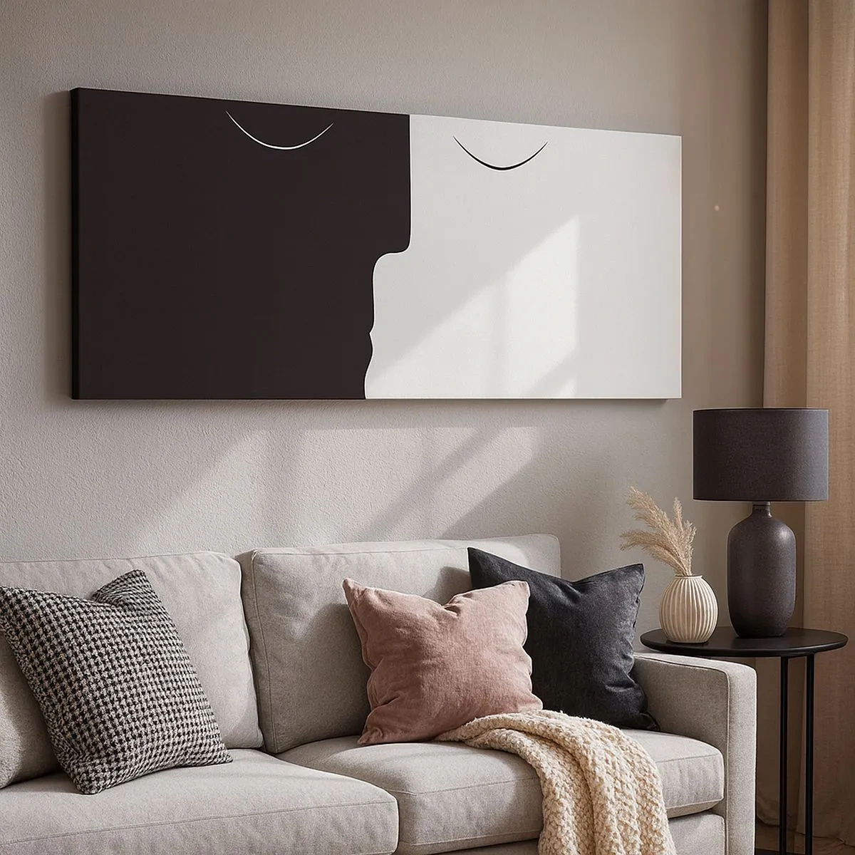 Canvastavla - Bild på duk - Motsatsernas enhet - 100x40 cm