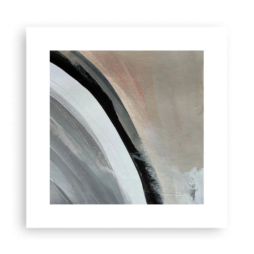 Affisch - Komposition: en båge av svart och grått - 30x30 cm