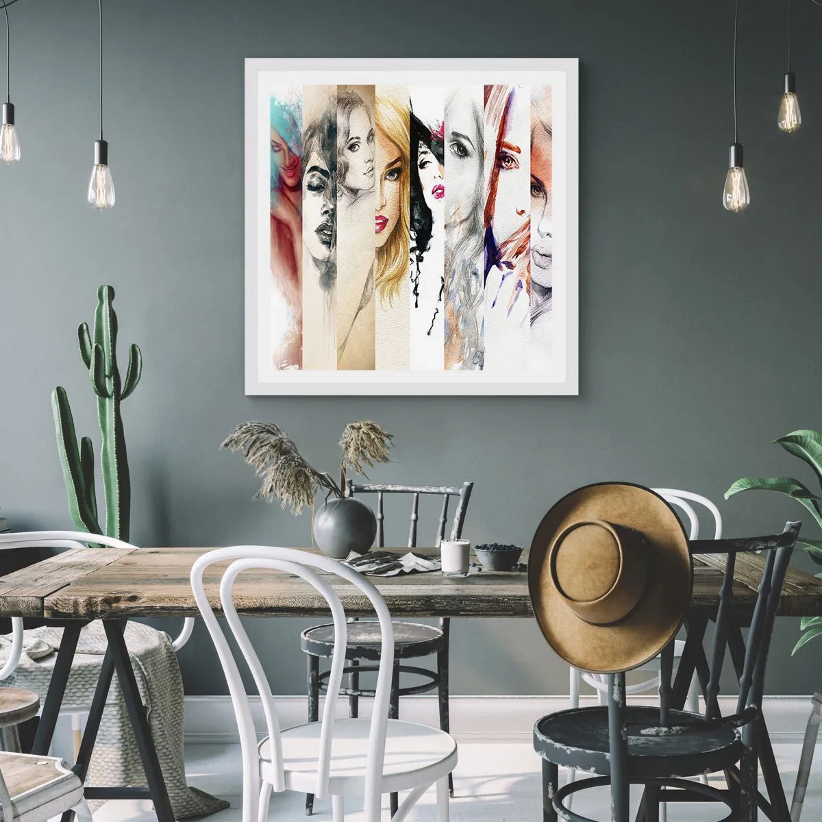 Affisch i vit ram - Det är alltid DU - 40x40 cm