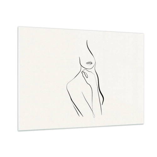Glastavla - Bild på glas - Melankolins våg - 100x70 cm