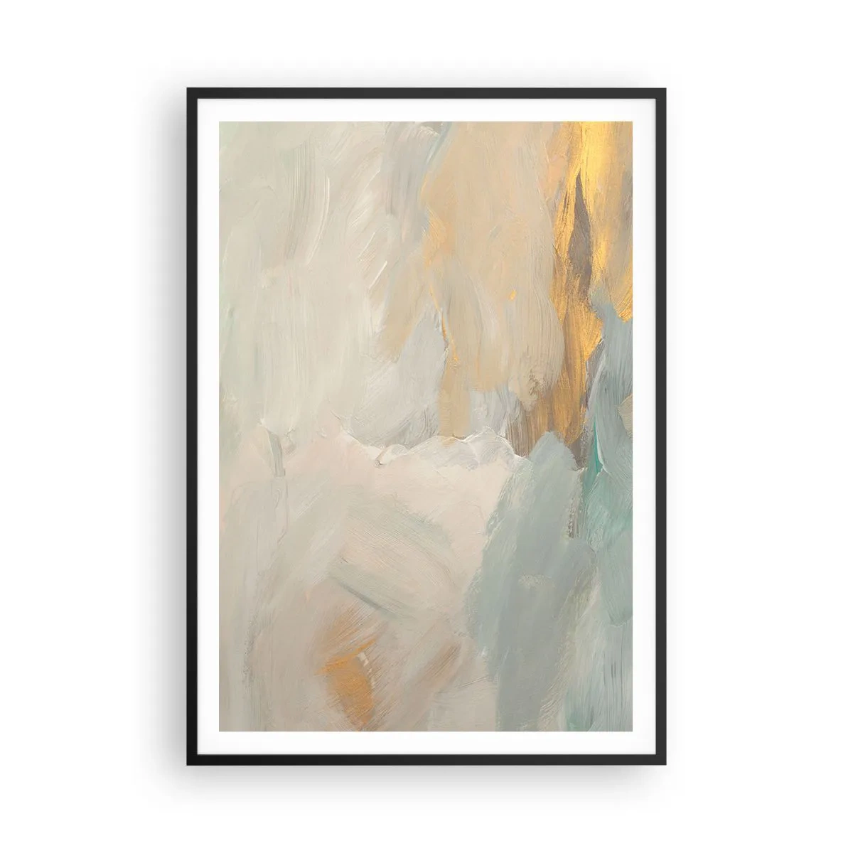 Affisch i svart ram - Abstraktion - ett land av mildhet - 70x100 cm