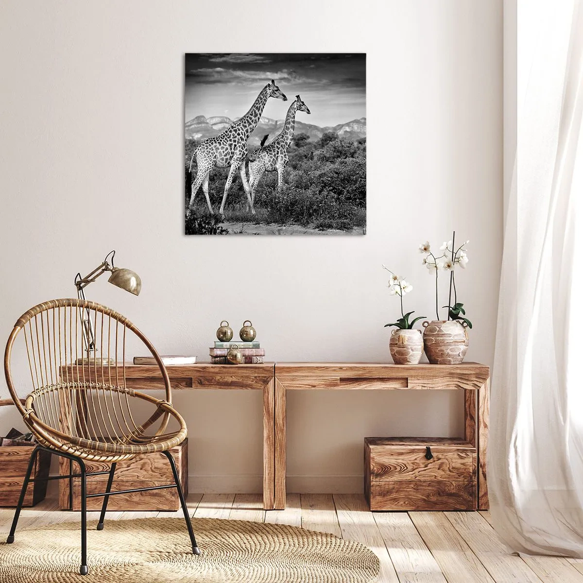 Canvastavla - Bild på duk - Högre klasser i Afrika - 70x70 cm