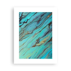 Affisch - Turkost tidvatten - 30x40 cm