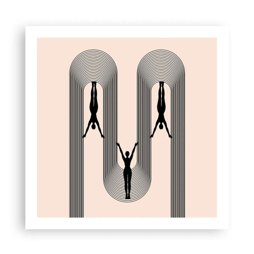 Affisch - Upp och ner - 60x60 cm