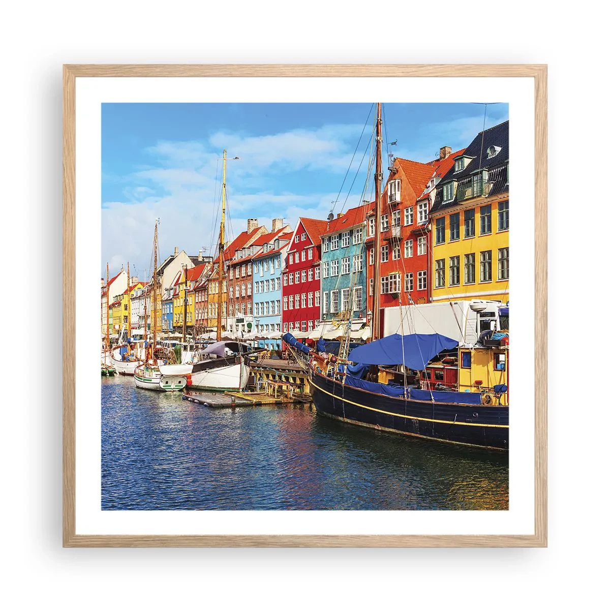 Affisch i ram av ljusek - Glad kaj - 60x60 cm