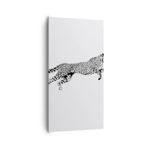 Canvastavla - Bild på duk - Snabbast på jorden - 65x120 cm