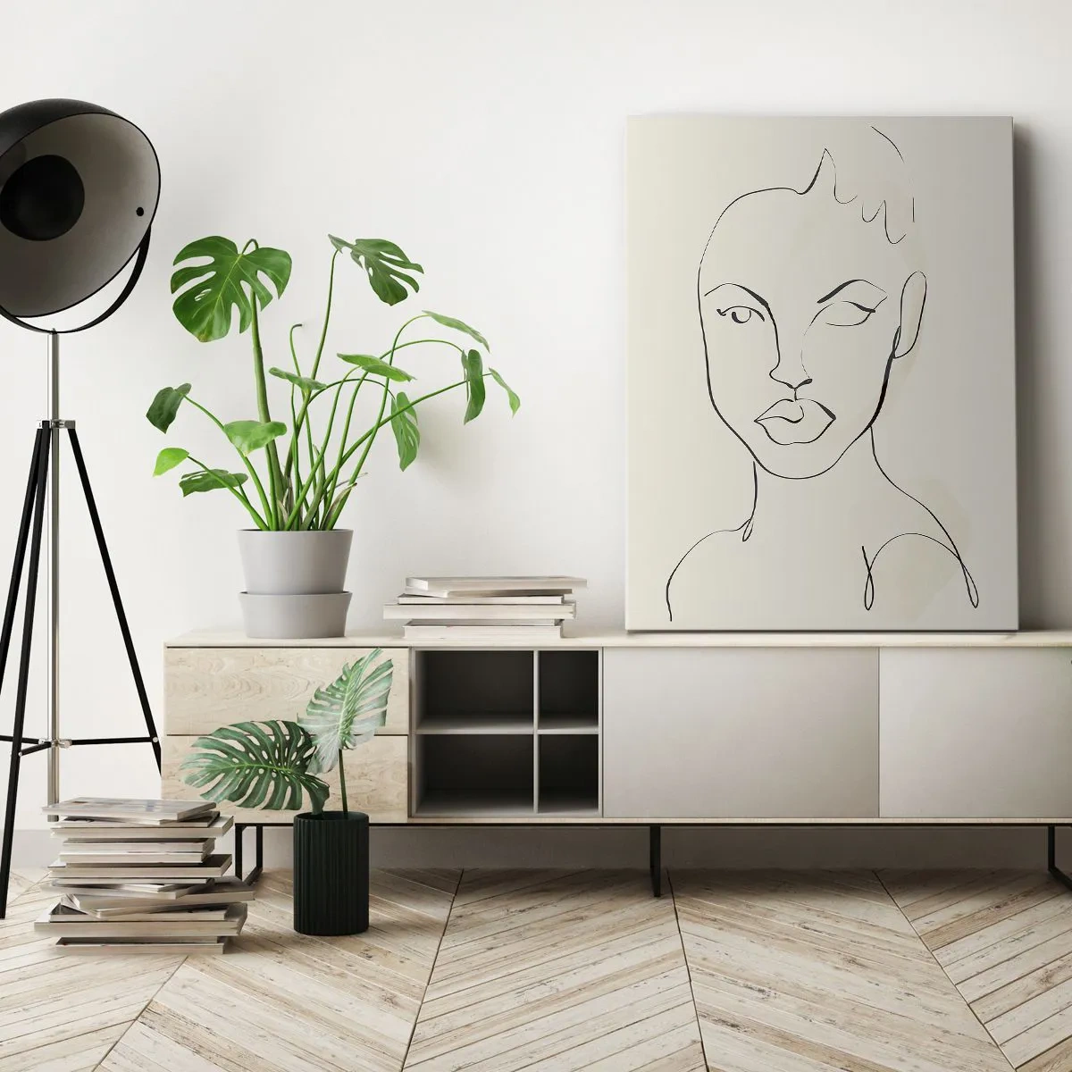 Canvastavla - Bild på duk - Sensualitetens kontur - 45x80 cm