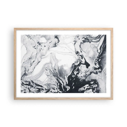 Affisch i ram av ljusek - Jordens inre - 70x50 cm